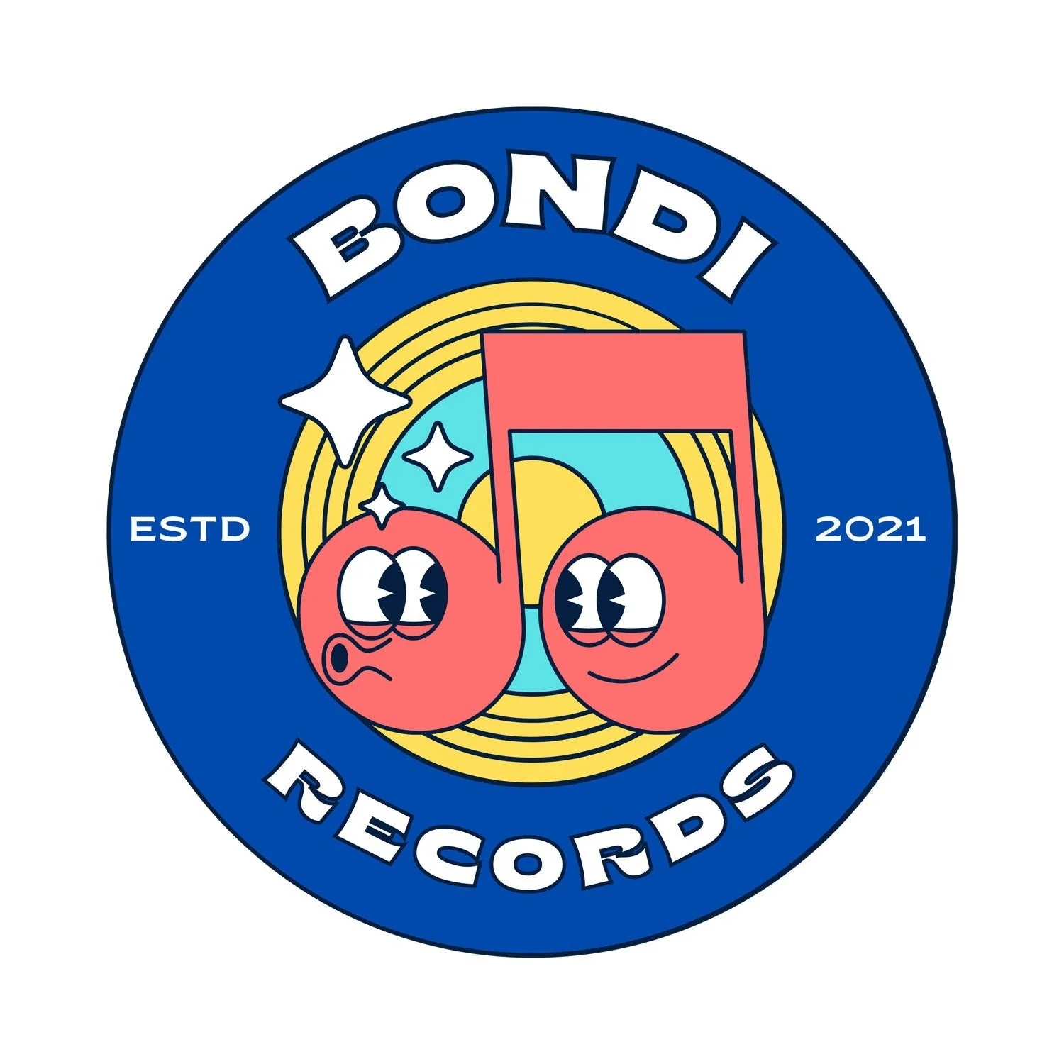 Bondi Records men's retro doodle t-shirt - light - Image 6